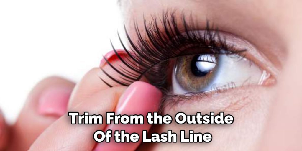 Trim From the Outside  Of the Lash Line