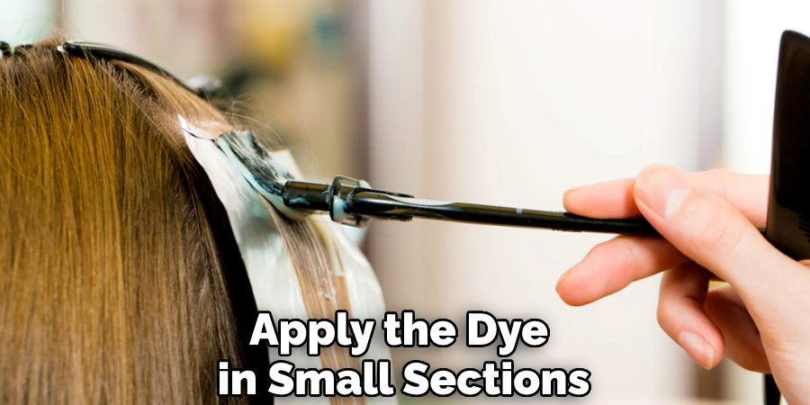 Apply the Dye in Small Sections