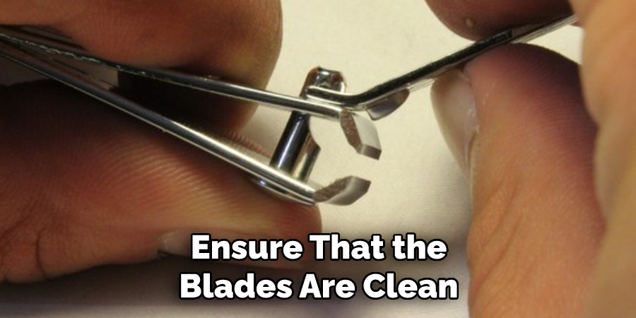 Ensure That the Blades Are Clean