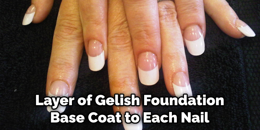 Layer of Gelish Foundation Base Coat to Each Nail