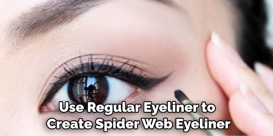 Use Regular Eyeliner to Create Spider Web Eyeliner