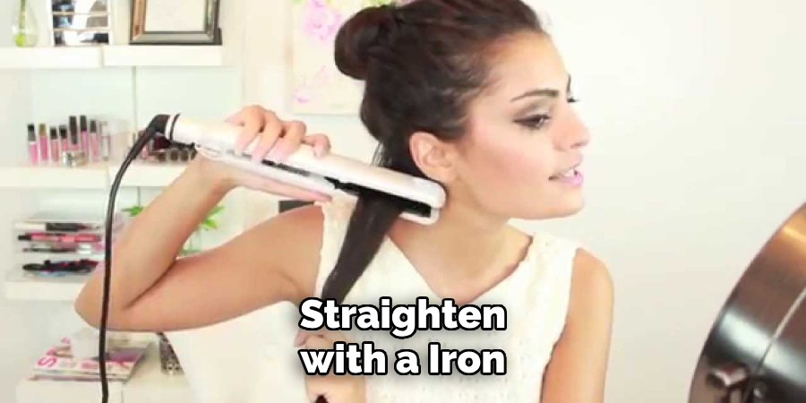 Straighten with a Flat Iron