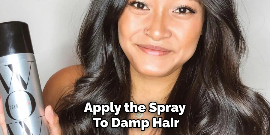 Apply the Spray 
To Damp Hair