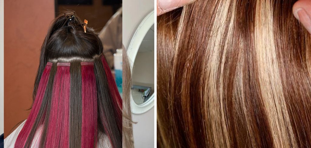How to Put Colored Hair Extensions in