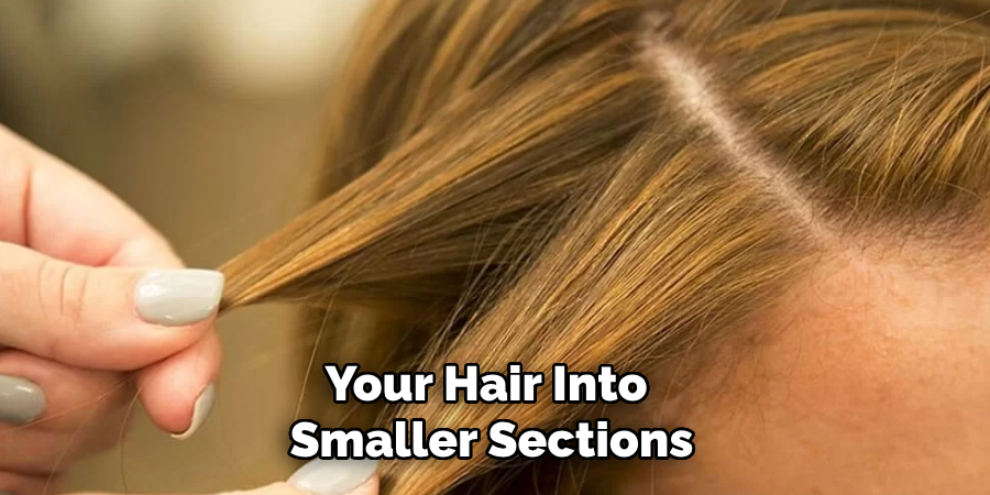 Your Hair Into
Smaller Sections