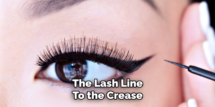 the lash line to the crease