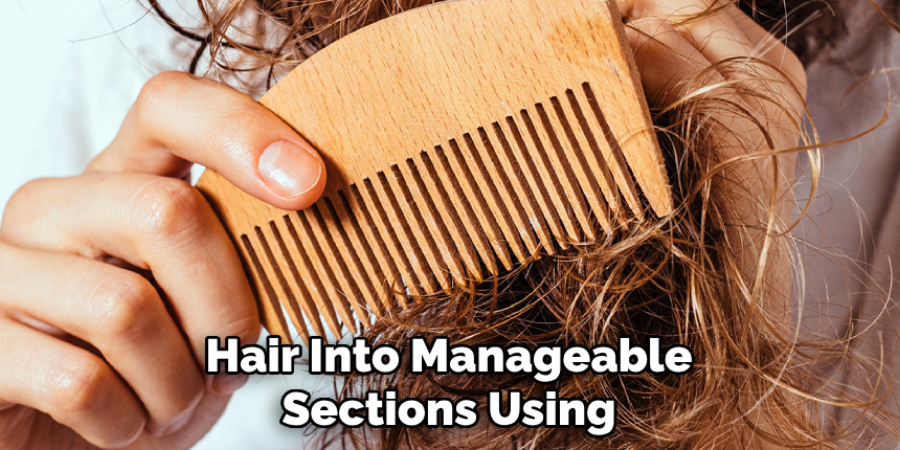 Hair Into Manageable 
Sections Using 