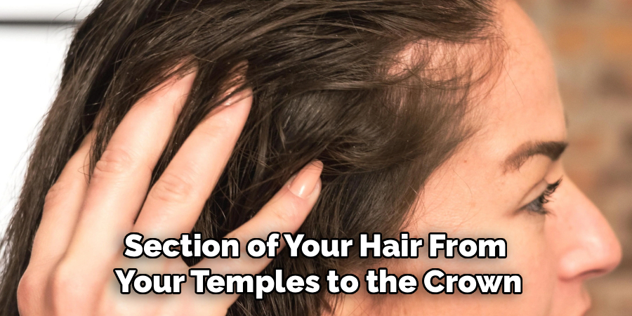 Section of Your Hair From Your Temples to the Crown