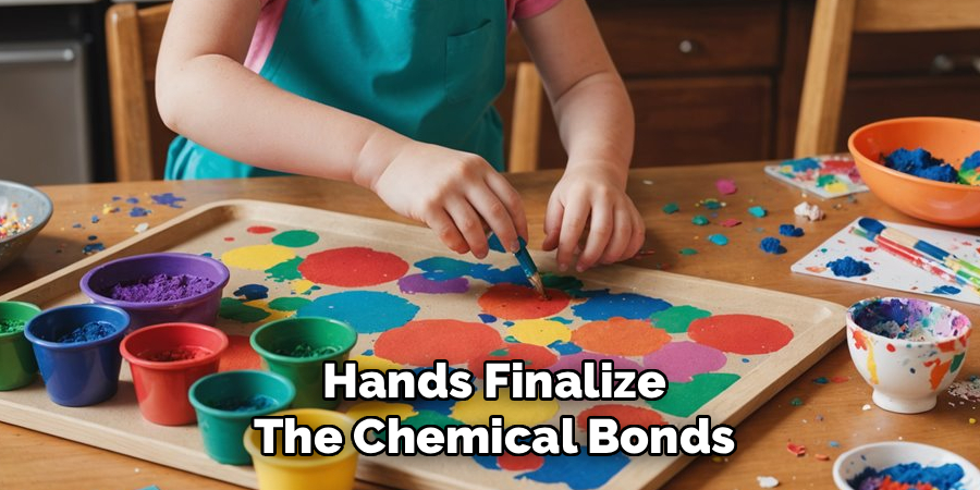 Hands Finalize The Chemical Bonds