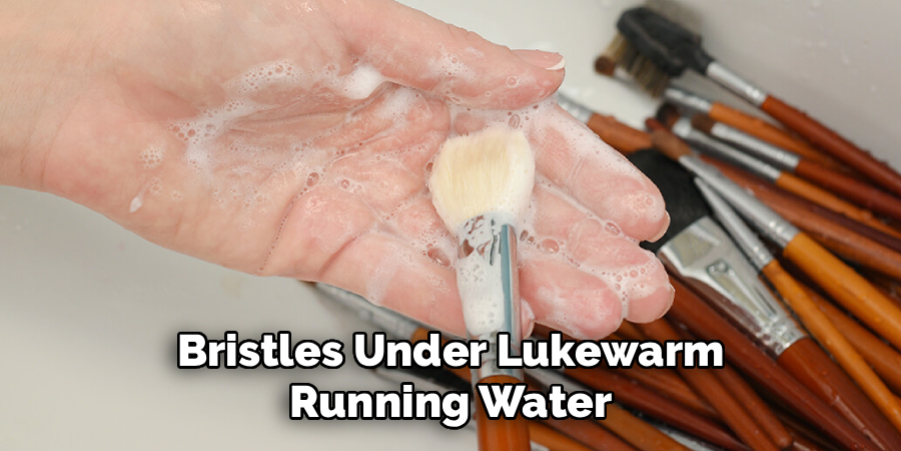 Bristles Under Lukewarm Running Water