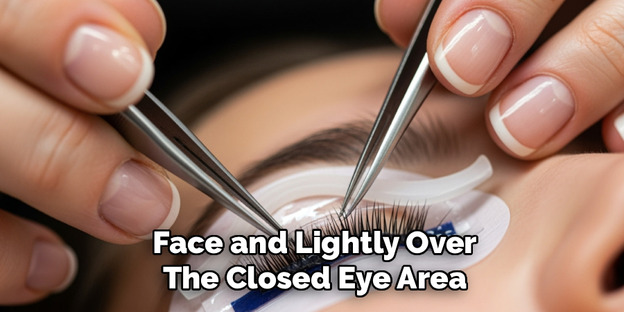 Face and Lightly Over The Closed Eye Area