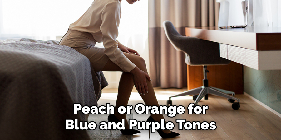 Peach or Orange for Blue and Purple Tones