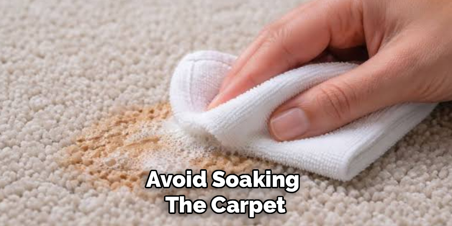Avoid Soaking 
The Carpet