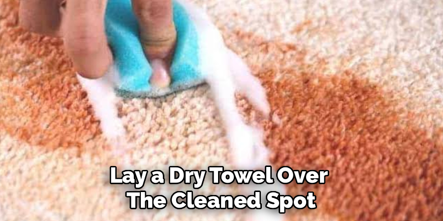 Lay a Dry Towel Over 
The Cleaned Spot