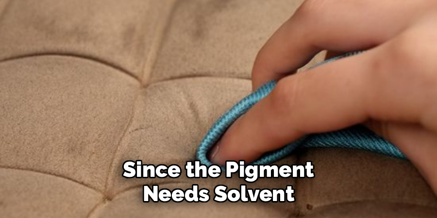 Since the Pigment Needs Solvent